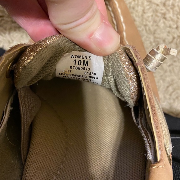 Womens Glitter Sperry Boat Shoes - Picture 6 of 7